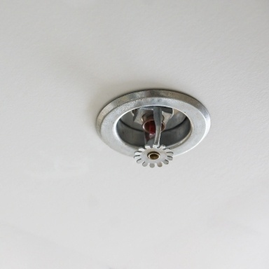 Offices fit with sprinklers and central fire detection panels.