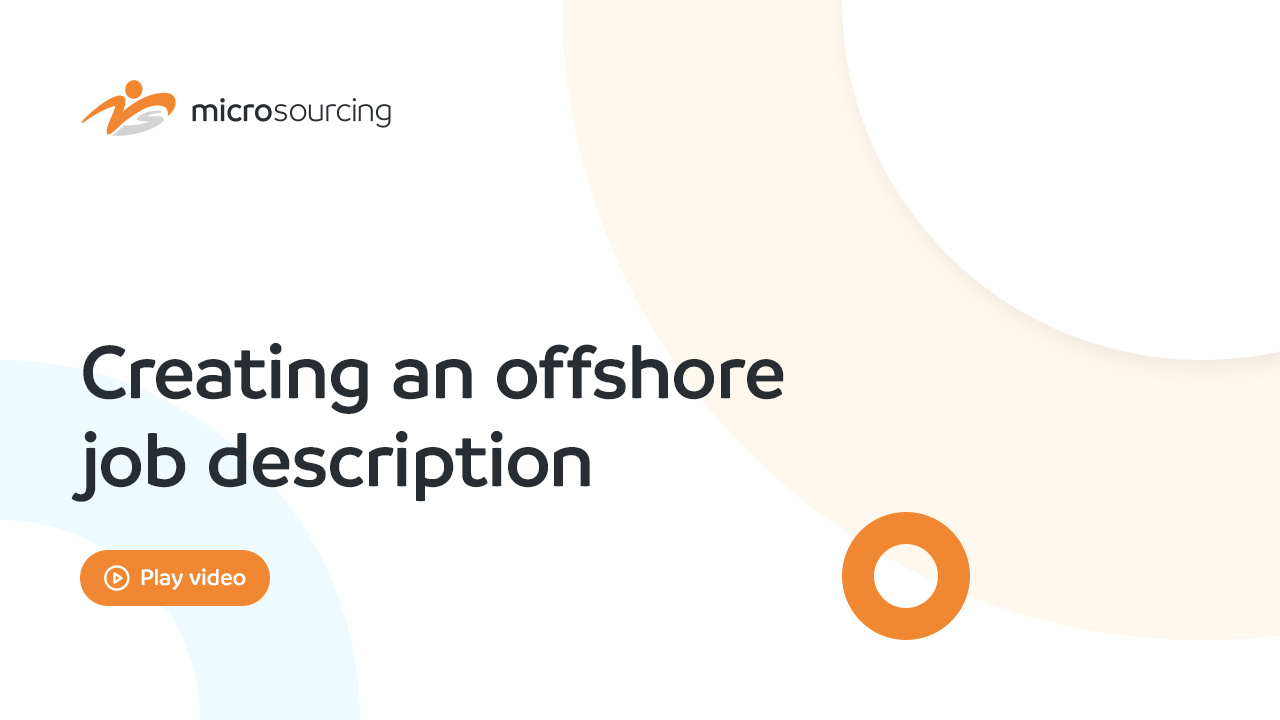 Creating an offshore job description