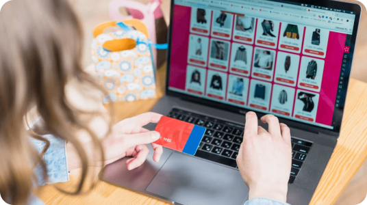 Woman shopping online Woman shopping online
